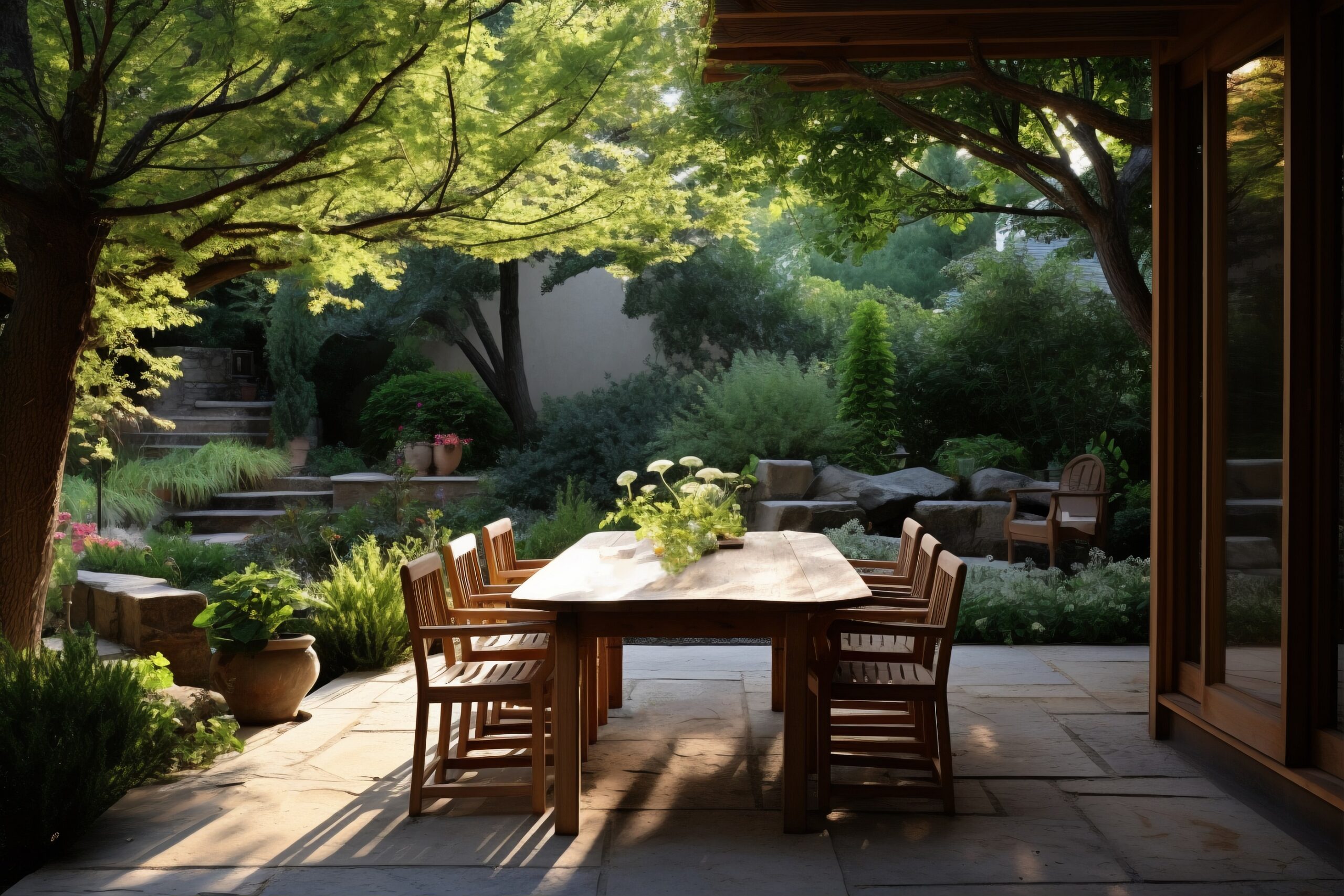 <a href="https://www.freepik.com/free-ai-image/rustic-patio-with-deck-furniture-vegetation_58853284.htm#fromView=search&page=1&position=5&uuid=5e91abc9-3ece-4567-9f0b-79fb34c296cd&query=garden%2C+shaded+area+under+a+tree">Image by freepik</a>